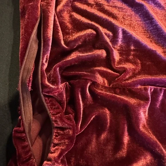 Lulus Elegant Velvet Long Sleeve Dress in Rich Mauve Purple Sz XS - Picture 15 of 16